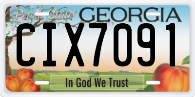 GA license plate CIX7091