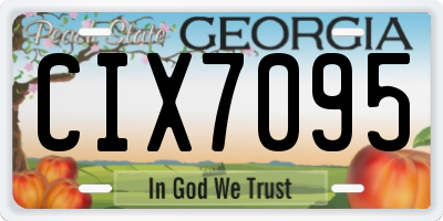 GA license plate CIX7095