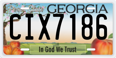 GA license plate CIX7186