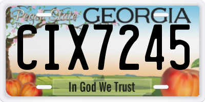 GA license plate CIX7245