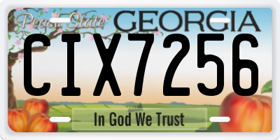 GA license plate CIX7256