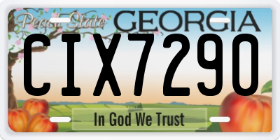 GA license plate CIX7290