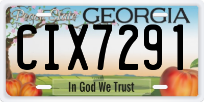 GA license plate CIX7291