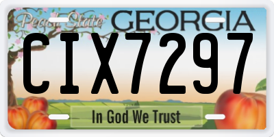 GA license plate CIX7297