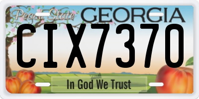 GA license plate CIX7370