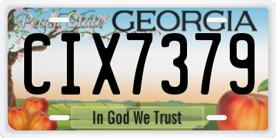 GA license plate CIX7379