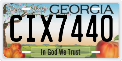 GA license plate CIX7440