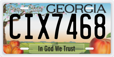 GA license plate CIX7468