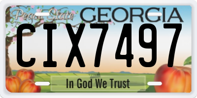 GA license plate CIX7497