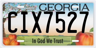 GA license plate CIX7527