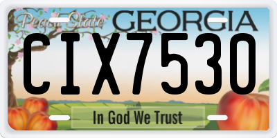 GA license plate CIX7530