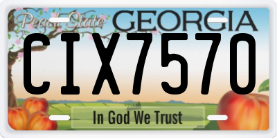 GA license plate CIX7570