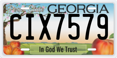 GA license plate CIX7579