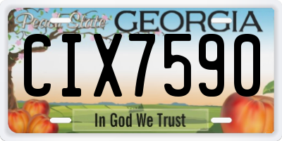GA license plate CIX7590