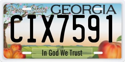 GA license plate CIX7591