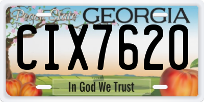 GA license plate CIX7620