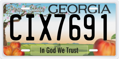 GA license plate CIX7691