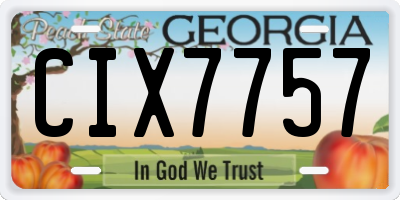 GA license plate CIX7757