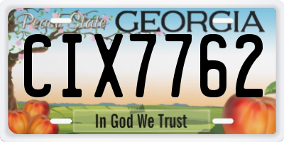 GA license plate CIX7762