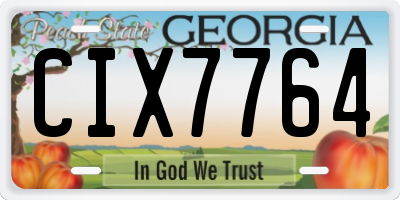 GA license plate CIX7764