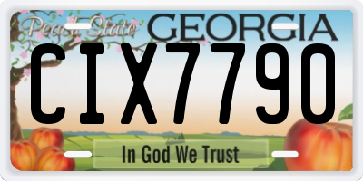 GA license plate CIX7790