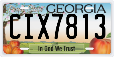 GA license plate CIX7813