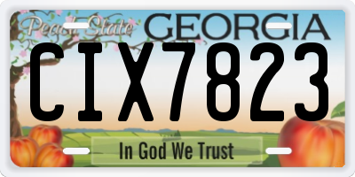GA license plate CIX7823