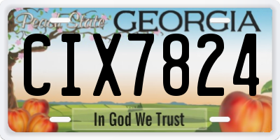 GA license plate CIX7824