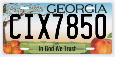 GA license plate CIX7850