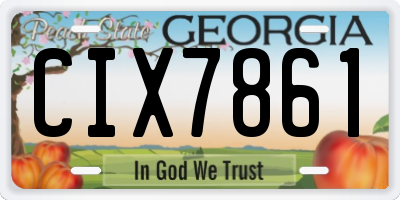 GA license plate CIX7861