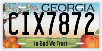 GA license plate CIX7872