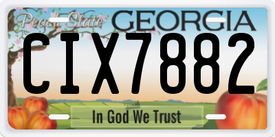 GA license plate CIX7882
