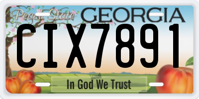 GA license plate CIX7891