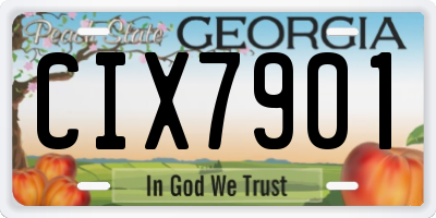 GA license plate CIX7901