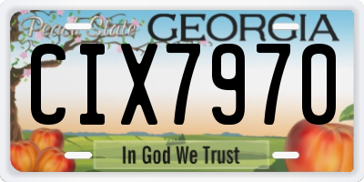 GA license plate CIX7970