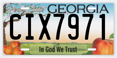 GA license plate CIX7971