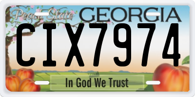 GA license plate CIX7974