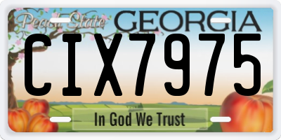 GA license plate CIX7975