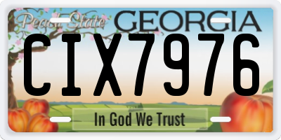 GA license plate CIX7976