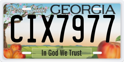 GA license plate CIX7977