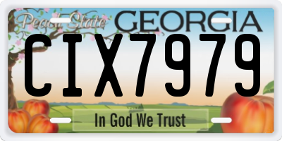GA license plate CIX7979