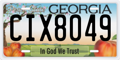 GA license plate CIX8049