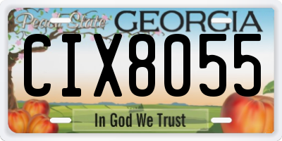 GA license plate CIX8055
