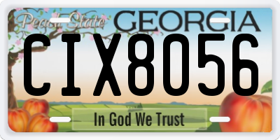 GA license plate CIX8056