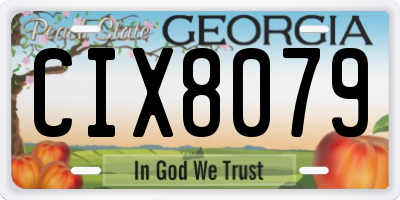 GA license plate CIX8079