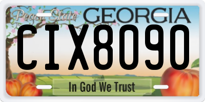 GA license plate CIX8090
