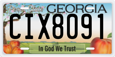 GA license plate CIX8091