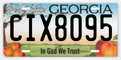 GA license plate CIX8095