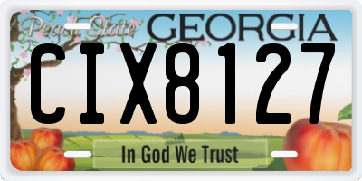 GA license plate CIX8127