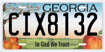 GA license plate CIX8132
